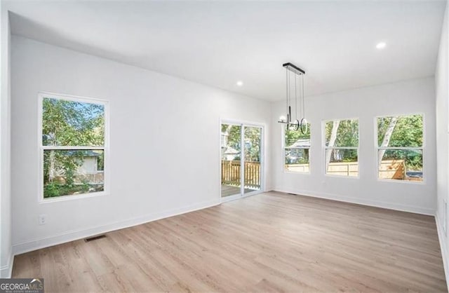 3105 Jones, Atlanta, GA 30344 - unfurnished dining area with a healthy amount of sunlight, recessed lighting, light wood finished floors, and baseboards