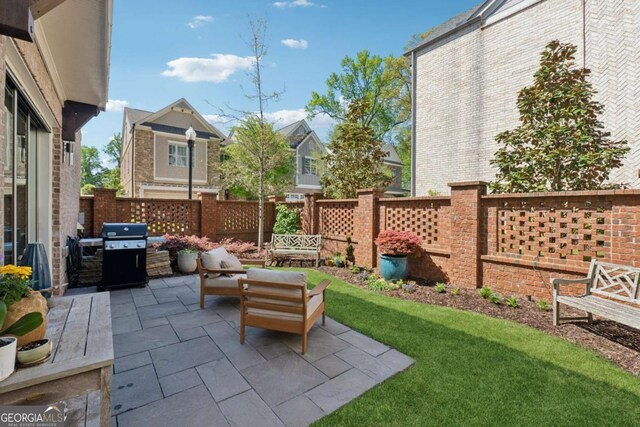 260 Jasmine Garden Way, Alpharetta, GA 30009 - view of patio / terrace with a grill and a fenced backyard