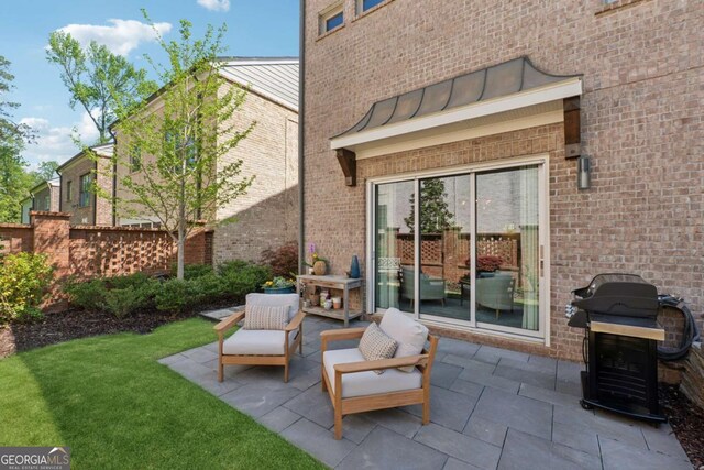 260 Jasmine Garden Way, Alpharetta, GA 30009 - view of patio with fence and area for grilling