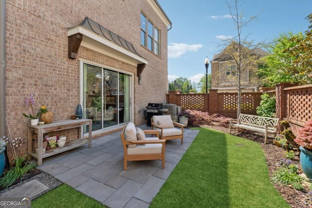 260 Jasmine Garden Way, Alpharetta, GA 30009 - view of patio / terrace featuring a grill and fence