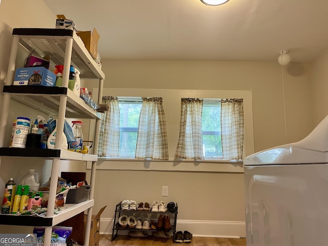 view of storage area
