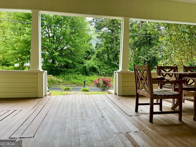 view of wooden deck
