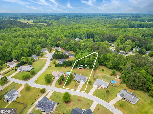 407 Gladiola Dr, Auburn, GA 30011 - bird's eye view with a forest view