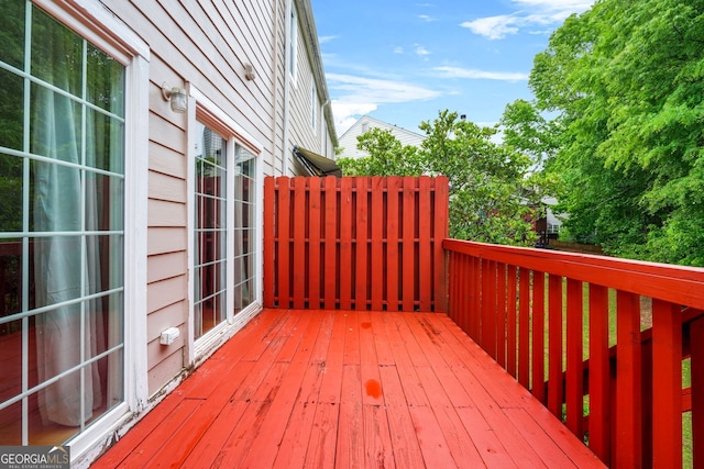view of wooden terrace