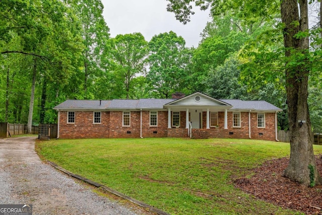 4240 Cascade Rd SW, Atlanta, GA 30331 - view of front facade with fence, a porch, and crawl space