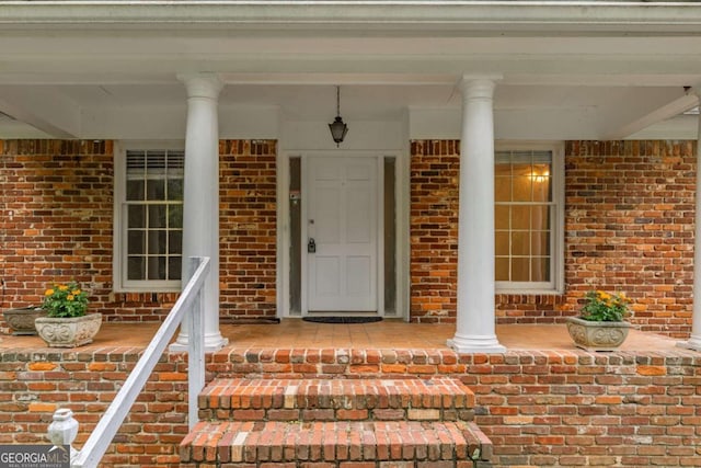 4240 Cascade Rd SW, Atlanta, GA 30331 - view of exterior entry with covered porch and brick siding