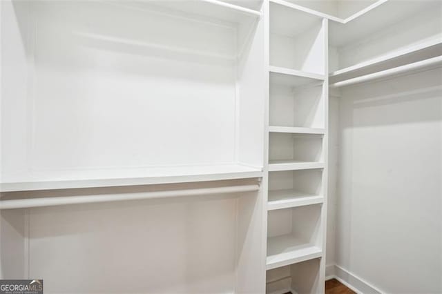 view of walk in closet