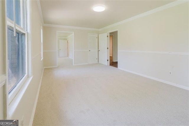 11433 Panhandle Rd, Hampton, GA 30228 - empty room featuring light colored carpet, ornamental molding, and baseboards