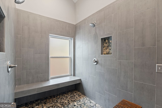 43 Cowan Ct, Mansfield, GA 30055 - full bathroom featuring a tile shower