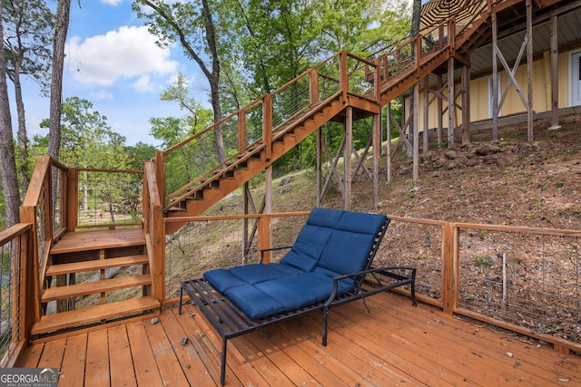 43 Cowan Ct, Mansfield, GA 30055 - wooden terrace featuring stairs