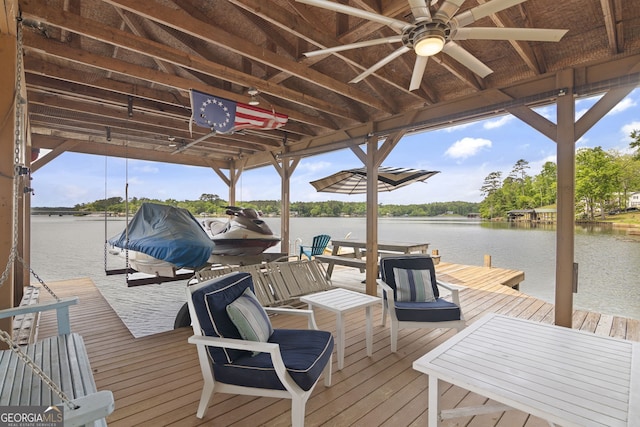 43 Cowan Ct, Mansfield, GA 30055 - dock with boat lift and a water view