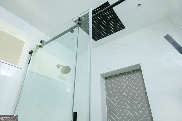 room details featuring a stall shower