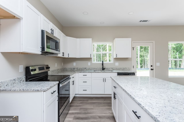 516 Branch St, Cedartown, GA 30125 - kitchen featuring visible vents, stainless steel appliances, a wealth of natural light, and a sink