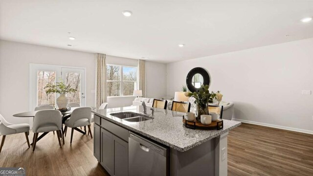 322 Sound Cir Unit 118, Stockbridge, GA 30281 - dining room with wood finished floors, recessed lighting, and baseboards
