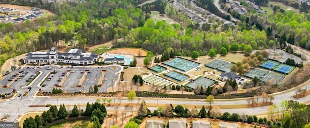 145 Begonia Ct, Griffin, GA 30223 - aerial overview of property's location with a forest