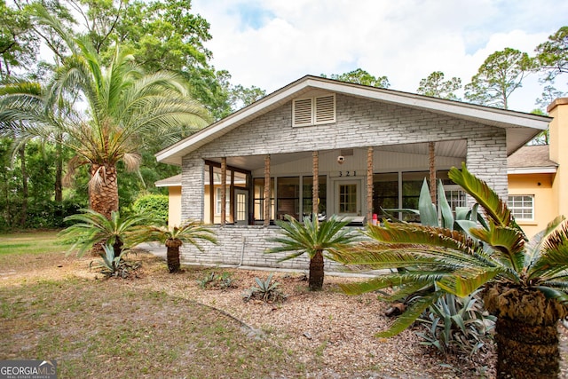 321 N Grove Blvd, Kingsland, GA 31548 - view of front of property with stone siding and stucco siding