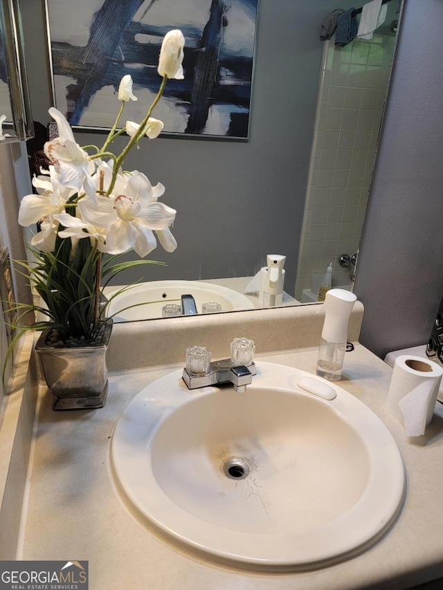 bathroom with vanity