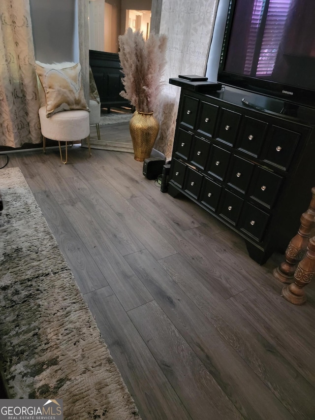 interior space featuring wood finished floors