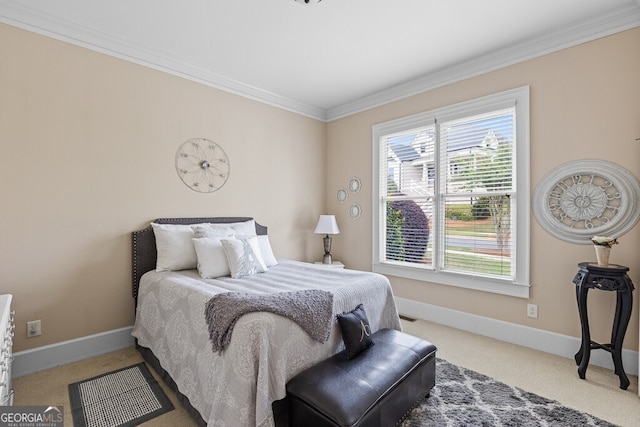 5841 Choctaw Ln, Braselton, GA 30517 - bedroom featuring baseboards, ornamental molding, and carpet floors