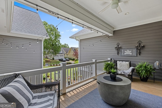 5841 Choctaw Ln, Braselton, GA 30517 - deck with ceiling fan