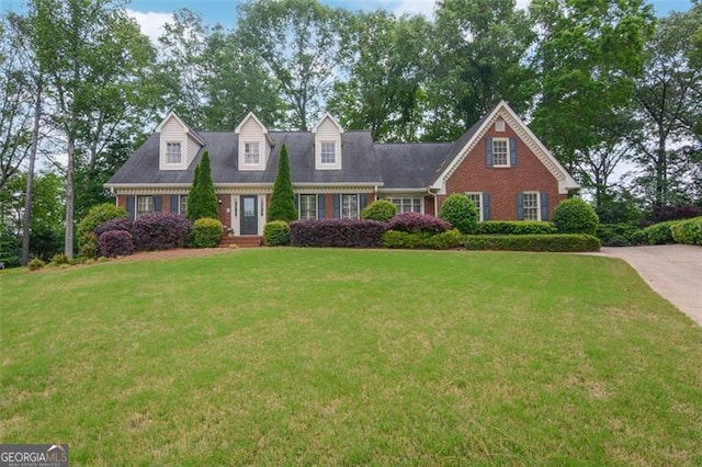 5208 Fox Hill Ct, Peachtree Corners, GA 30092 - cape cod home with brick siding and a front yard