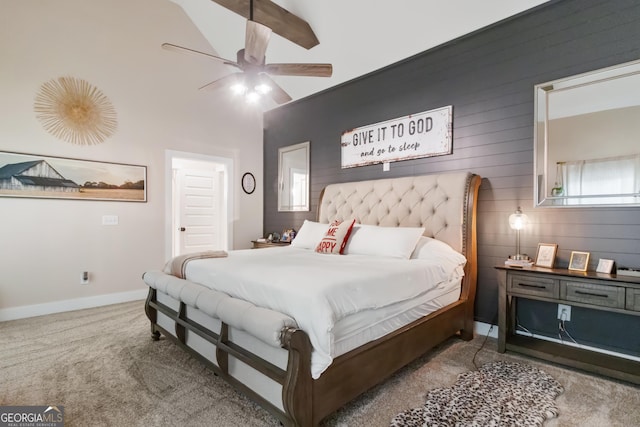 461 Preakness Way, Forsyth, GA 31029 - carpeted bedroom with baseboards and a ceiling fan