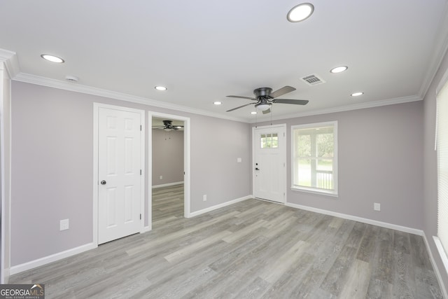 938 Motley St, Lagrange, GA 30241 - unfurnished living room featuring visible vents, ceiling fan, recessed lighting, and baseboards