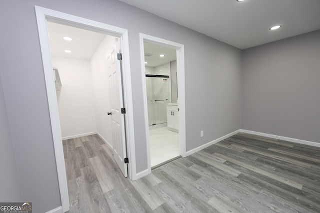 938 Motley St, Lagrange, GA 30241 - hallway featuring wood finished floors, recessed lighting, and baseboards
