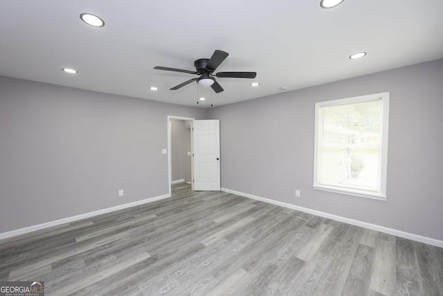 938 Motley St, Lagrange, GA 30241 - unfurnished room with recessed lighting, light wood-style floors, and baseboards