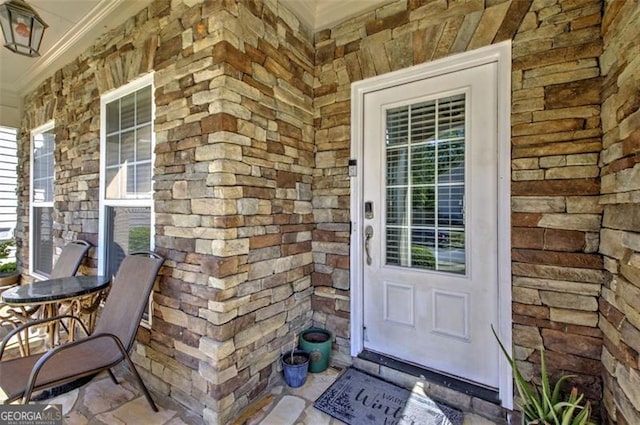 5845 Princeton Run Trl, Tucker, GA 30084 - property entrance featuring a porch and stone siding