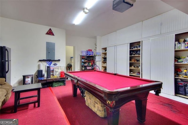 5845 Princeton Run Trl, Tucker, GA 30084 - rec room with electric panel, billiards, and carpet floors