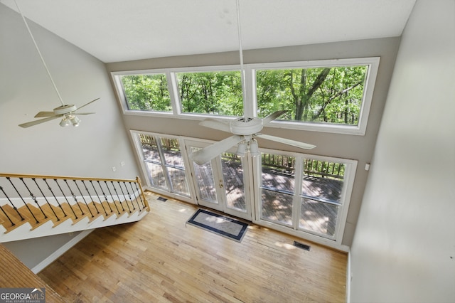 15635 US Highway 27 N, Hamilton, GA 31811 - unfurnished living room featuring visible vents, ceiling fan, and a healthy amount of sunlight
