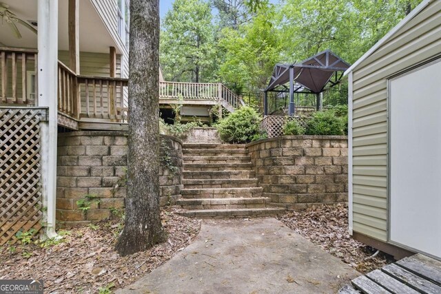 15635 US Highway 27 N, Hamilton, GA 31811 - view of property exterior with a wooden deck and stairway