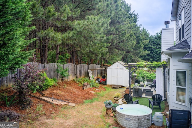 51 Norton Ave, Acworth, GA 30101 - fenced backyard featuring a patio area and an outdoor living space