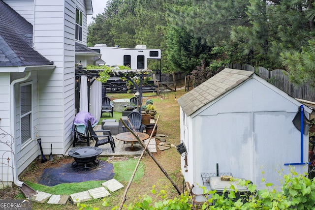 51 Norton Ave, Acworth, GA 30101 - view of yard with an outdoor fire pit and a patio