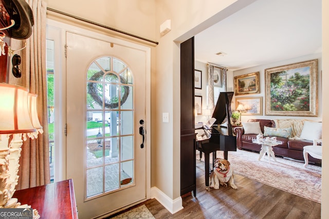 51 Norton Ave, Acworth, GA 30101 - foyer featuring dark wood-type flooring and baseboards