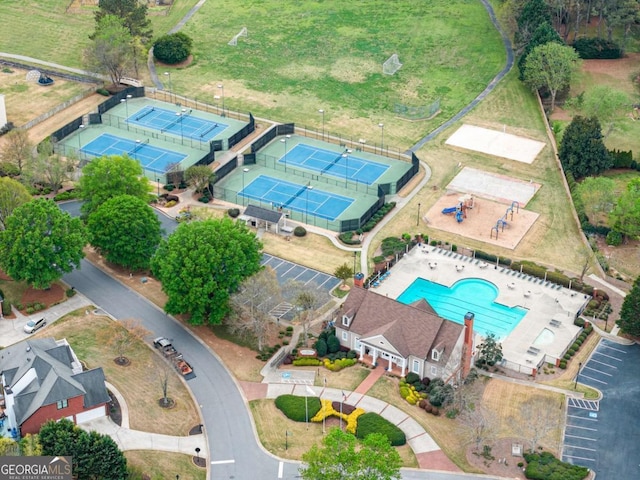 birds eye view of property