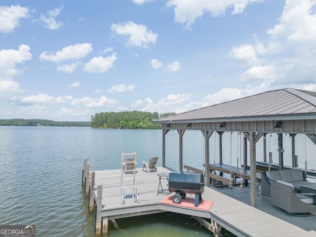239 Lakeshore Cir, Milledgeville, GA 31061 - dock area with a water view