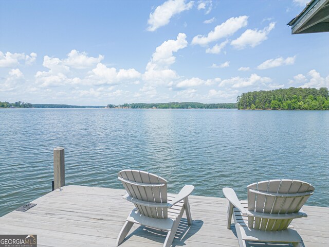 239 Lakeshore Cir, Milledgeville, GA 31061 - view of dock with a water view