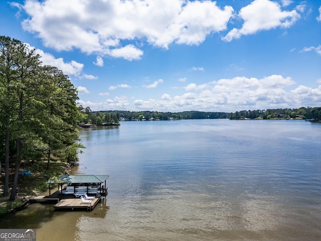 2000 Campbell Rd, Covington, GA 30014 - water view with boat lift and a dock