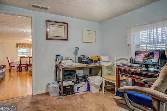 2000 Campbell Rd, Covington, GA 30014 - office with a textured ceiling and carpet floors