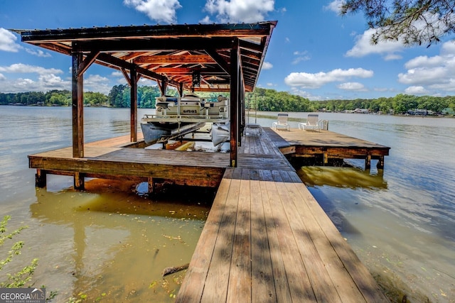 2000 Campbell Rd, Covington, GA 30014 - dock area featuring boat lift and a water view