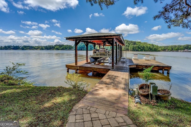 2000 Campbell Rd, Covington, GA 30014 - dock area with a water view and boat lift