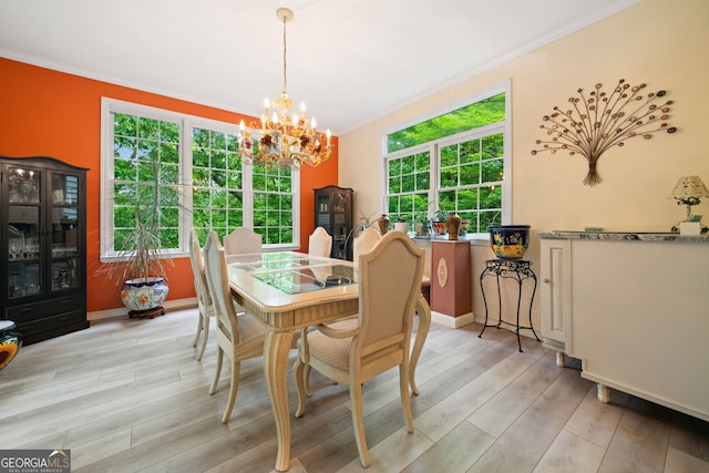 122 Woodstream Pt, Big Canoe, GA 30143 - dining space featuring plenty of natural light, ornamental molding, and a chandelier