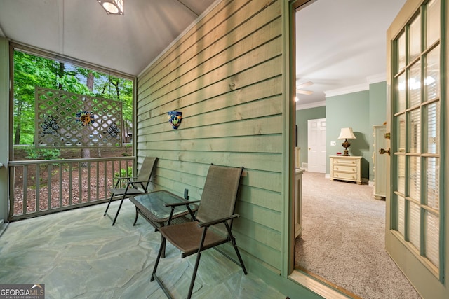 122 Woodstream Pt, Big Canoe, GA 30143 - sunroom / solarium with a ceiling fan
