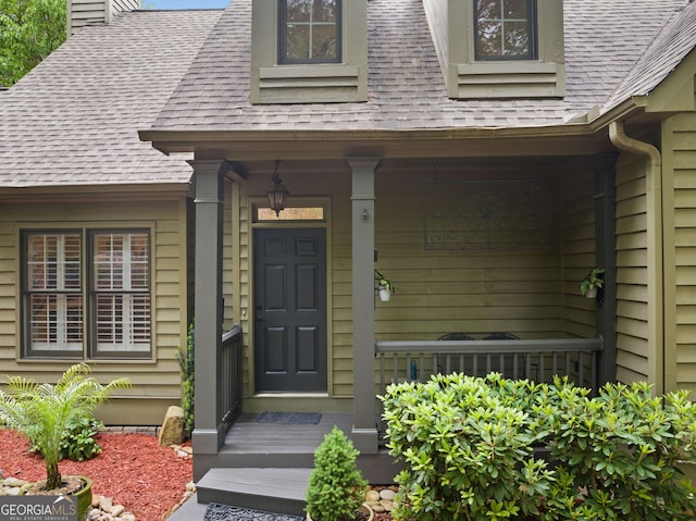 122 Woodstream Pt, Big Canoe, GA 30143 - property entrance with a chimney and roof with shingles