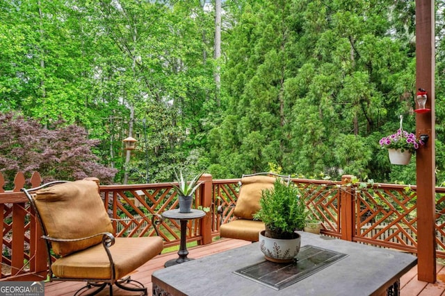 view of wooden terrace