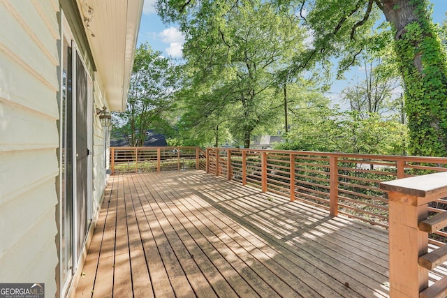 view of wooden deck