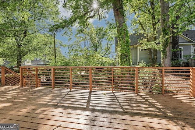 view of wooden deck