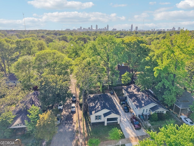 aerial view with a view of city
